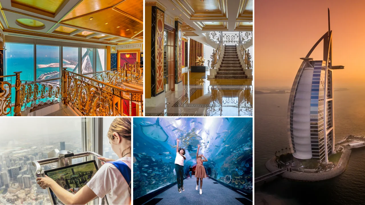 Dimineața la beach club și seara la Burj al Arab