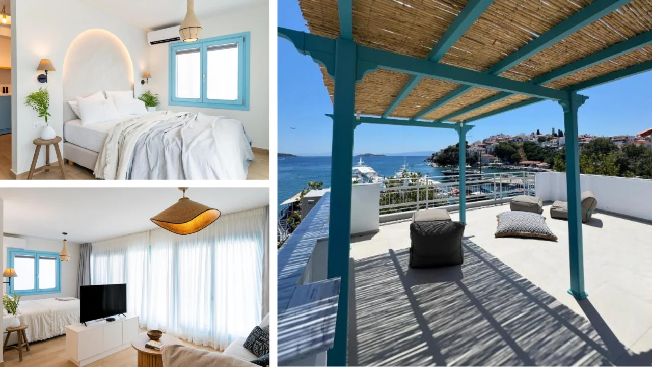 Check-in si plimbare prin Skiathos Town